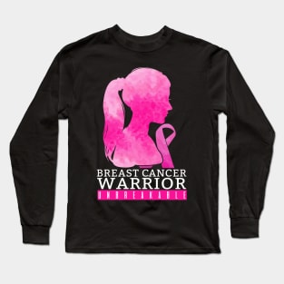 'Breast Cancer Warrior Unbreakable' Breast Cancer Long Sleeve T-Shirt